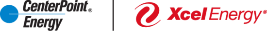 CenterPoint Energy logo and Xcel Energy logo for Multi-Family Building Efficiency Program